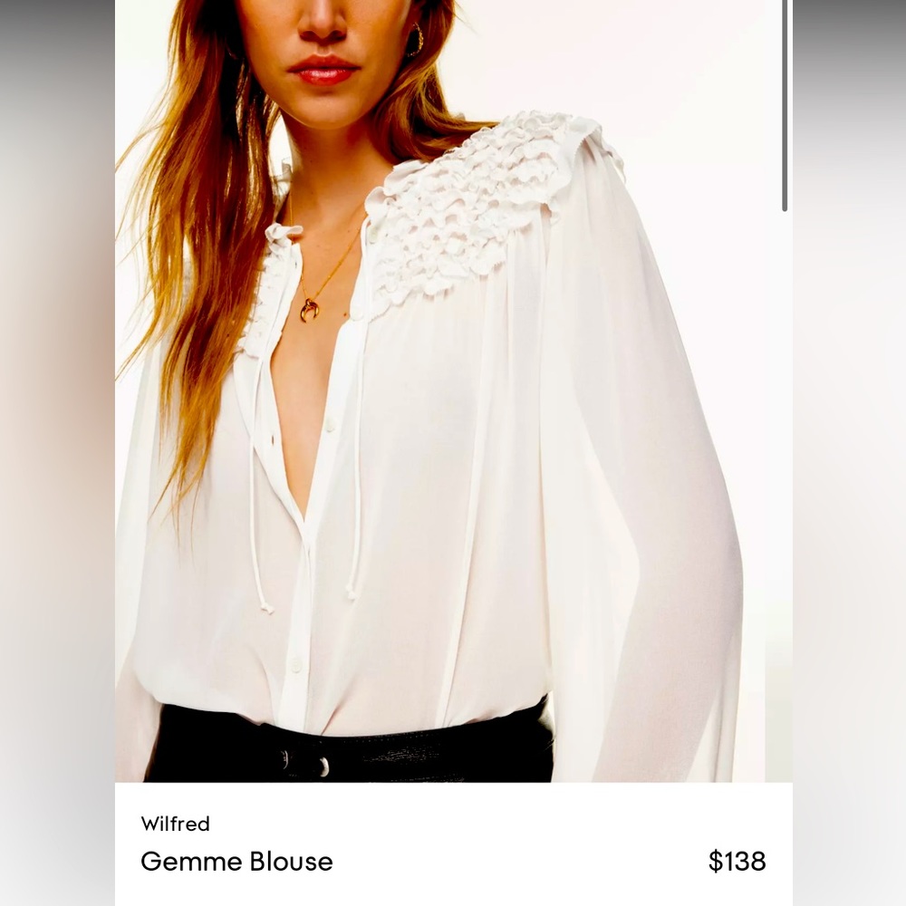 Aritzia Wilfred gemme blouse brand new